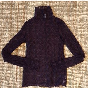 free people sweet memories lace turtleneck M